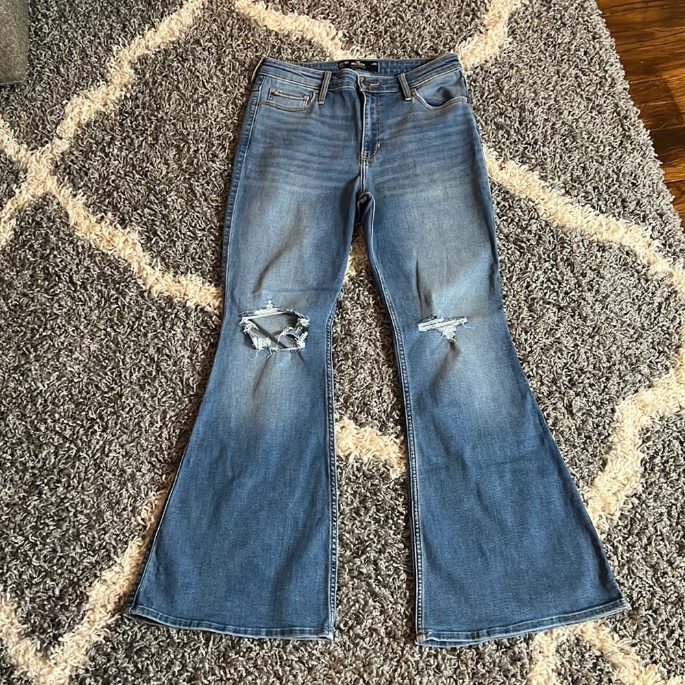 Woman’s high rise flare jeans